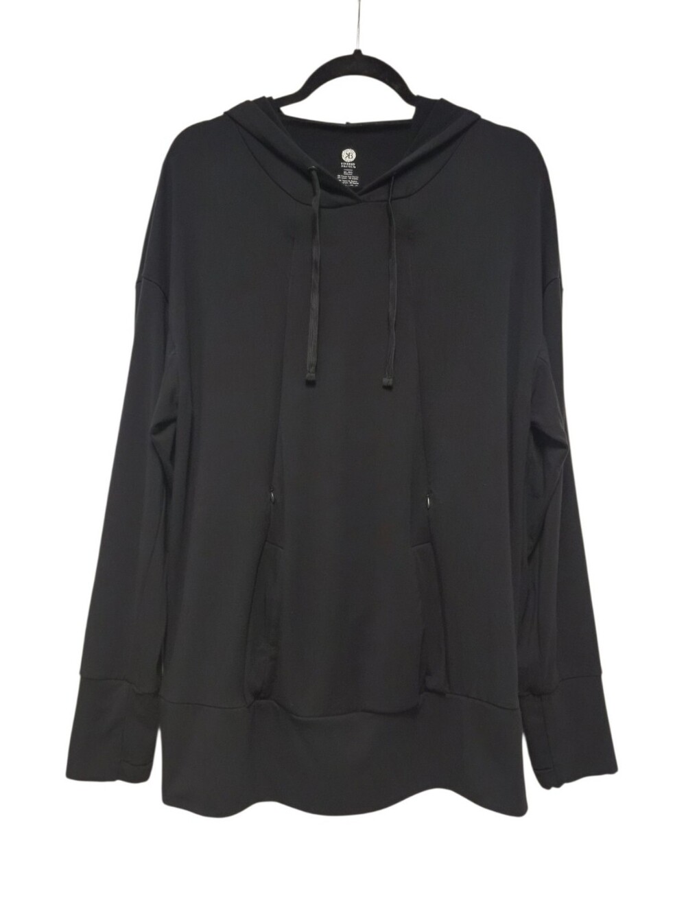 Kindred Bravely Brushed Bamboo Maternity Nursing Hoodie Womens XL Black